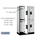 Salsbury 12" Wide Double Tier Designer Wood Locker - 3 Wide - 5 Feet High - 15 Inches Deep - Gray - Black Resettable Combination Locks - Sweatfully
