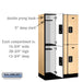 Salsbury 12" Wide Double Tier Designer Wood Locker - 3 Wide - 5 Feet High - 15 Inches Deep - Maple - Black Electronic Locks - Sweatfully