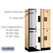 Salsbury 12" Wide Double Tier Designer Wood Locker - 3 Wide - 5 Feet High - 15 Inches Deep - Maple - Silver Electronic Locks - Sweatfully