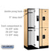 Salsbury 12" Wide Double Tier Designer Wood Locker - 3 Wide - 5 Feet High - 15 Inches Deep - Maple - Hasps - Sweatfully