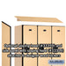 Salsbury 12" Wide Double Tier Designer Wood Locker - 3 Wide - 5 Feet High - 15 Inches Deep - Maple - Hasps - Sweatfully