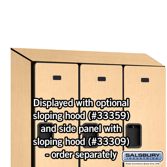 Salsbury 12" Wide Double Tier Designer Wood Locker - 3 Wide - 5 Feet High - 15 Inches Deep - Maple - Hasps - Sweatfully