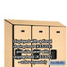 Salsbury 12" Wide Double Tier Designer Wood Locker - 3 Wide - 5 Feet High - 15 Inches Deep - Maple - Hasps - Sweatfully