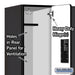 Salsbury 12" Wide Double Tier Designer Wood Locker - 3 Wide - 5 Feet High - 18 Inches Deep - Black - Hasps - Sweatfully