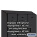 Salsbury 12" Wide Double Tier Designer Wood Locker - 3 Wide - 5 Feet High - 18 Inches Deep - Black - Hasps - Sweatfully