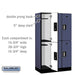 Salsbury 12" Wide Double Tier Designer Wood Locker - 3 Wide - 5 Feet High - 18 Inches Deep - Blue - Silver Electronic Locks - Sweatfully