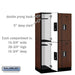 Salsbury 12" Wide Double Tier Designer Wood Locker - 3 Wide - 5 Feet High - 18 Inches Deep - Mahogany - Silver Electronic Locks - Sweatfully
