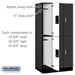 Salsbury 12" Wide Double Tier Designer Wood Locker - 3 Wide - 6 Feet High - 21 Inches Deep - Black - Silver Electronic Locks - Sweatfully