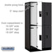 Salsbury 12" Wide Double Tier Designer Wood Locker - 3 Wide - 6 Feet High - 21 Inches Deep - Black - Hasps - Sweatfully