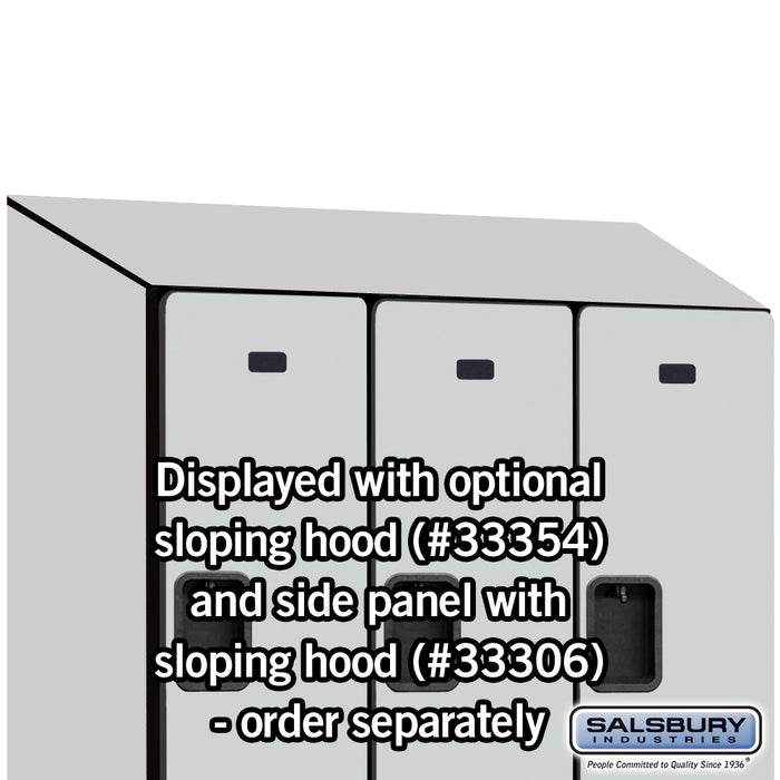 Salsbury 12" Wide Double Tier Designer Wood Locker - 3 Wide - 6 Feet High - 21 Inches Deep - Gray - Hasps - Sweatfully