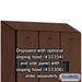 Salsbury 12" Wide Double Tier Designer Wood Locker - 3 Wide - 6 Feet High - 21 Inches Deep - Mahogany - Hasps - Sweatfully