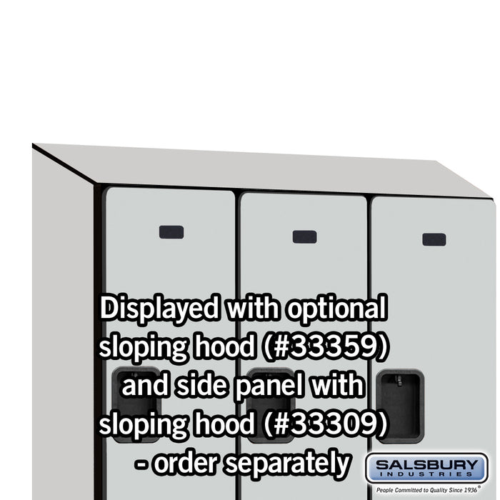 Salsbury 12" Wide Double Tier Designer Wood Locker - 3 Wide - 6 Feet High - 15 Inches Deep - Black - Hasps - Sweatfully