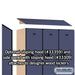 Salsbury 12" Wide Double Tier Designer Wood Locker - 3 Wide - 6 Feet High - 15 Inches Deep - Blue - Hasps - Sweatfully