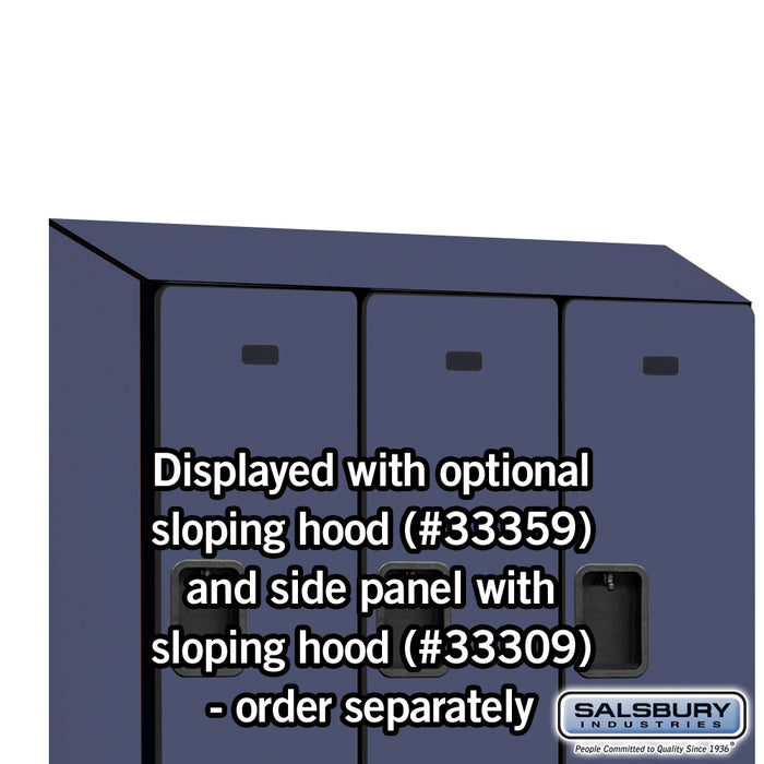 Salsbury 12" Wide Double Tier Designer Wood Locker - 3 Wide - 6 Feet High - 15 Inches Deep - Blue - Hasps - Sweatfully