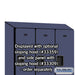Salsbury 12" Wide Double Tier Designer Wood Locker - 3 Wide - 6 Feet High - 15 Inches Deep - Blue - Hasps - Sweatfully