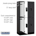 Salsbury 12" Wide Double Tier Designer Wood Locker - 3 Wide - 6 Feet High - 18 Inches Deep - Black - Hasps - Sweatfully