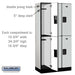 Salsbury 12" Wide Double Tier Designer Wood Locker - 3 Wide - 6 Feet High - 18 Inches Deep - Gray - Hasps - Sweatfully