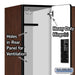 Salsbury 12" Wide Double Tier Designer Wood Locker - 3 Wide - 6 Feet High - 18 Inches Deep - Mahogany - Hasps - Sweatfully
