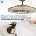 33" Modern DC Motor Crystal Ceiling Fan with Lighting and Remote Control - Sweatfully
