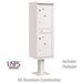 Salsbury Outdoor Parcel Locker with 2 Compartments in White with USPS Access – Type I - Sweatfully