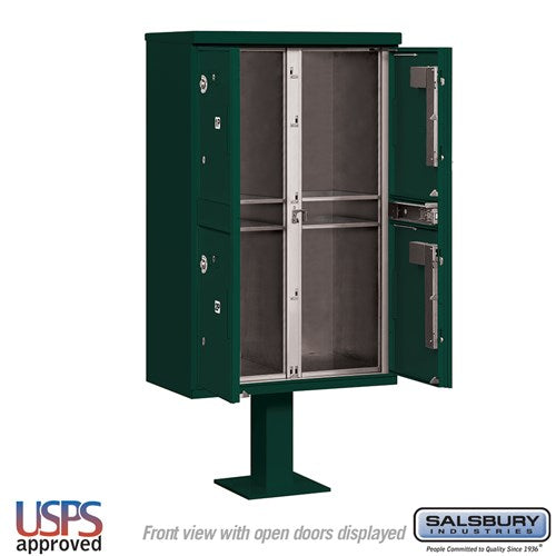 Salsbury Outdoor Parcel Locker with 4 Compartments with USPS Access – Type II Mailbox - Sweatfully