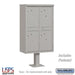 Salsbury Outdoor Parcel Locker with 4 Compartments in Gray with USPS Access – Type II - Sweatfully