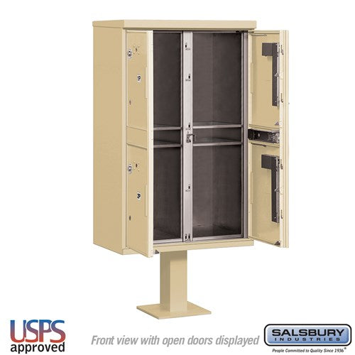 Salsbury Outdoor Parcel Locker with 4 Compartments with USPS Access – Type II Mailbox - Sweatfully