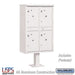 Salsbury Outdoor Parcel Locker with 4 Compartments in White with USPS Access – Type II - Sweatfully