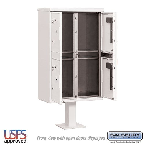 Salsbury Outdoor Parcel Locker with 4 Compartments with USPS Access – Type II Mailbox - Sweatfully