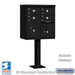 Salsbury Cluster Box Unit with 4 Doors and 2 Parcel Lockers in Black with USPS Access – Type V - Sweatfully