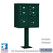 Salsbury Cluster Box Unit with 4 Doors and 2 Parcel Lockers in Green with USPS Access – Type V - Sweatfully