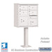 Salsbury Cluster Box Unit with 4 Doors and 2 Parcel Lockers in White with USPS Access – Type V - Sweatfully