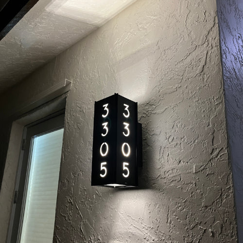 RadiantLight Address Marker Wall Sconces - Outdoor Wall Lights - Sweatfully