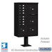 Salsbury Cluster Box Unit with 8 Doors and 4 Parcel Lockers in Black with USPS Access – Type VI - Sweatfully