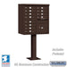 Salsbury Cluster Box Unit with 12 Doors and 1 Parcel Locker in Bronze with USPS Access – Type II - Sweatfully