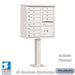 Salsbury Cluster Box Unit with 12 Doors and 1 Parcel Locker in White with USPS Access – Type II - Sweatfully