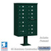 Salsbury Cluster Box Unit with 13 Doors and 1 Parcel Locker in Green with USPS Access – Type IV - Sweatfully