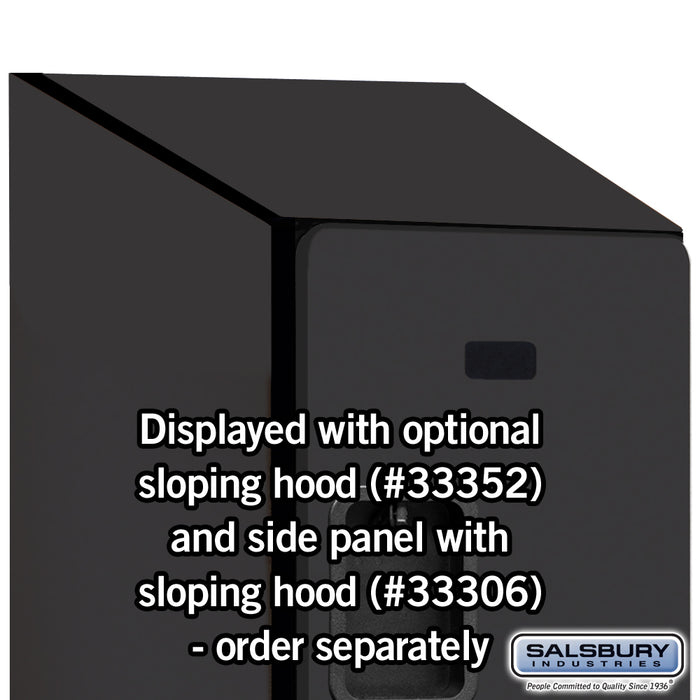 Salsbury 12" Wide Triple Tier Designer Wood Locker - 1 Wide - 5 Feet High - 21 Inches Deep - Black - Hasps - Sweatfully