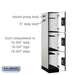 Salsbury 12" Wide Triple Tier Designer Wood Locker - 1 Wide - 5 Feet High - 21 Inches Deep - Gray - Black Resettable Combination Locks - Sweatfully