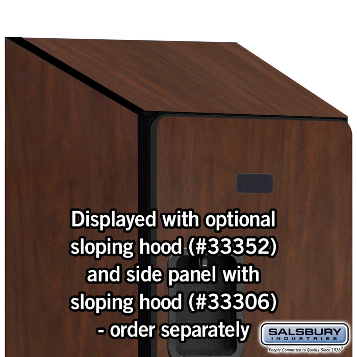 Salsbury 12" Wide Triple Tier Designer Wood Locker - 1 Wide - 5 Feet High - 21 Inches Deep - Mahogany - Hasps - Sweatfully