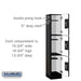 Salsbury 12" Wide Triple Tier Designer Wood Locker - 1 Wide - 5 Feet High - 15 Inches Deep - Black - Silver Resettable Combination Locks - Sweatfully