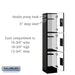 Salsbury 12" Wide Triple Tier Designer Wood Locker - 1 Wide - 5 Feet High - 15 Inches Deep - Black - Hasps - Sweatfully
