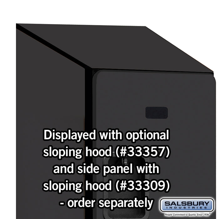 Salsbury 12" Wide Triple Tier Designer Wood Locker - 1 Wide - 5 Feet High - 15 Inches Deep - Black - Hasps - Sweatfully