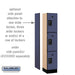 Salsbury 12" Wide Triple Tier Designer Wood Locker - 1 Wide - 5 Feet High - 15 Inches Deep - Blue - Black Resettable Combination Locks - Sweatfully