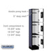 Salsbury 12" Wide Triple Tier Designer Wood Locker - 1 Wide - 5 Feet High - 15 Inches Deep - Blue - Black Resettable Combination Locks - Sweatfully
