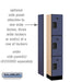Salsbury 12" Wide Triple Tier Designer Wood Locker - 1 Wide - 5 Feet High - 15 Inches Deep - Blue - Hasps - Sweatfully