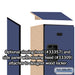 Salsbury 12" Wide Triple Tier Designer Wood Locker - 1 Wide - 5 Feet High - 15 Inches Deep - Blue - Hasps - Sweatfully