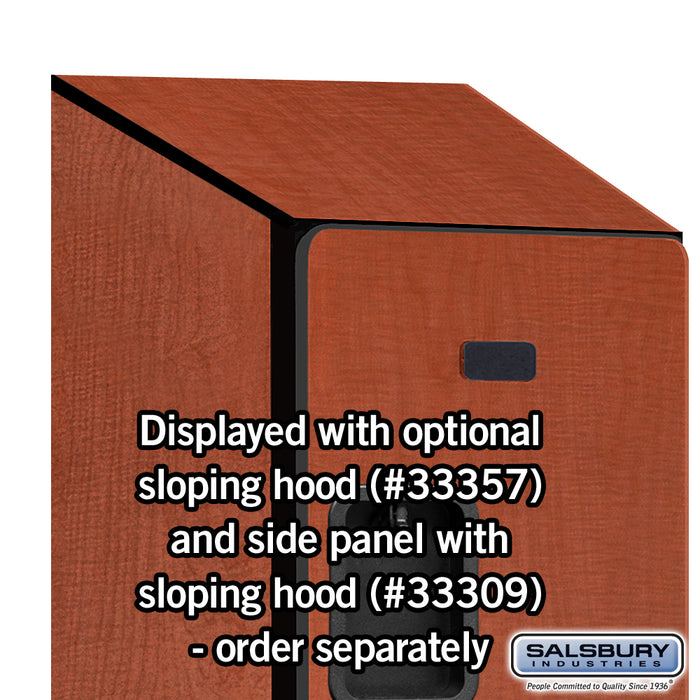Salsbury 12" Wide Triple Tier Designer Wood Locker - 1 Wide - 5 Feet High - 15 Inches Deep - Cherry - Hasps - Sweatfully