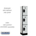 Salsbury 12" Wide Triple Tier Designer Wood Locker - 1 Wide - 5 Feet High - 15 Inches Deep - Gray - Hasps - Sweatfully