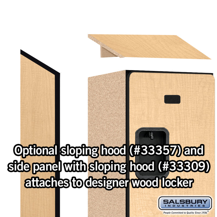 Salsbury 12" Wide Triple Tier Designer Wood Locker - 1 Wide - 5 Feet High - 15 Inches Deep - Maple - Hasps - Sweatfully